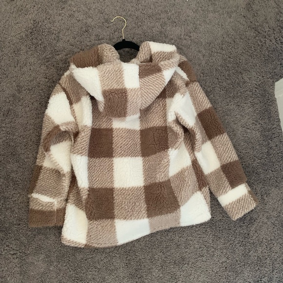 Shein Fuzzy Flannel Jacket - Picture 4 of 4
